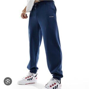 ASOS Collusion Navy Blue Men’s Sweatpants Joggers Pockets Waist Tie Size Large